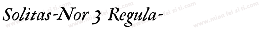 Solitas-Nor 3 Regula字体转换